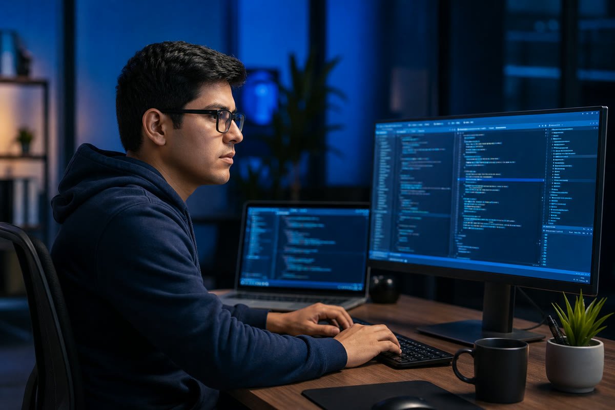 Programador desarrollando una aplicación